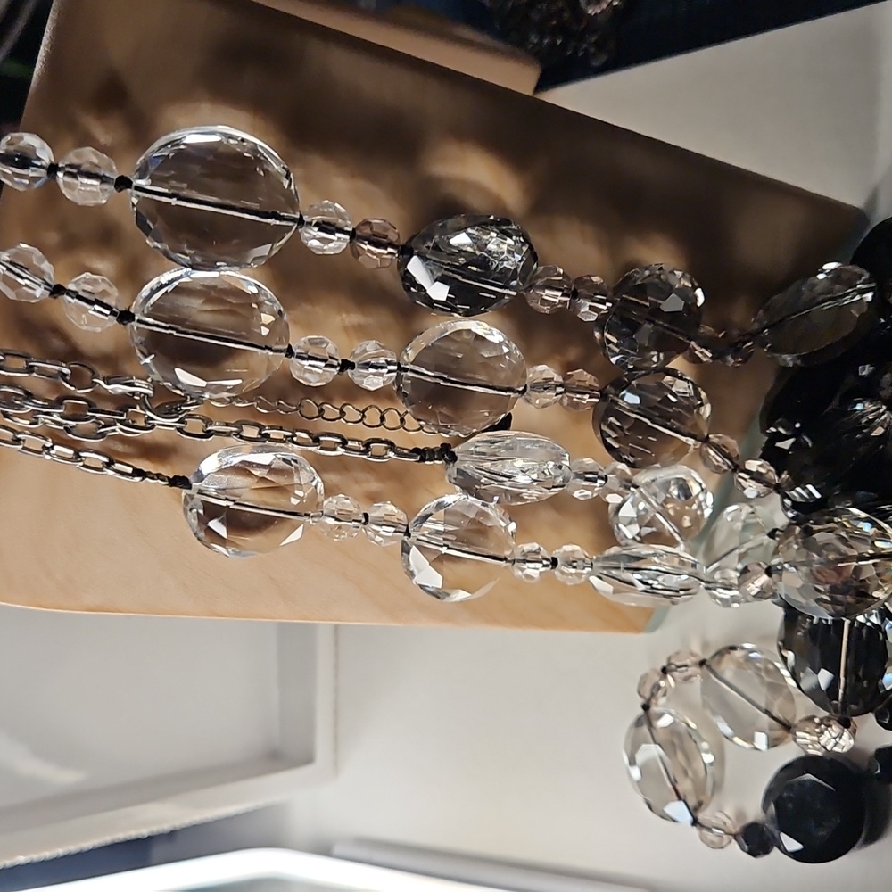 White House Black Market Silver and Crystal Necklace Bundle - Picture 12 of 15
